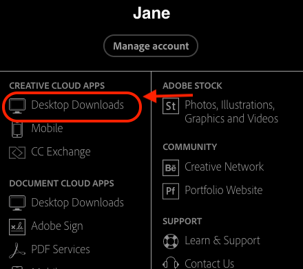 download adobe cloud cc