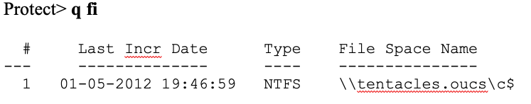 Query what partitions have been backed up